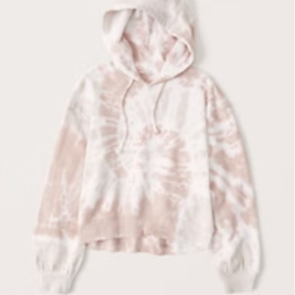 Women's Tie-Dye Puff-sleeve Hoodie Sweatshirt With Matching Paperbag Shorts